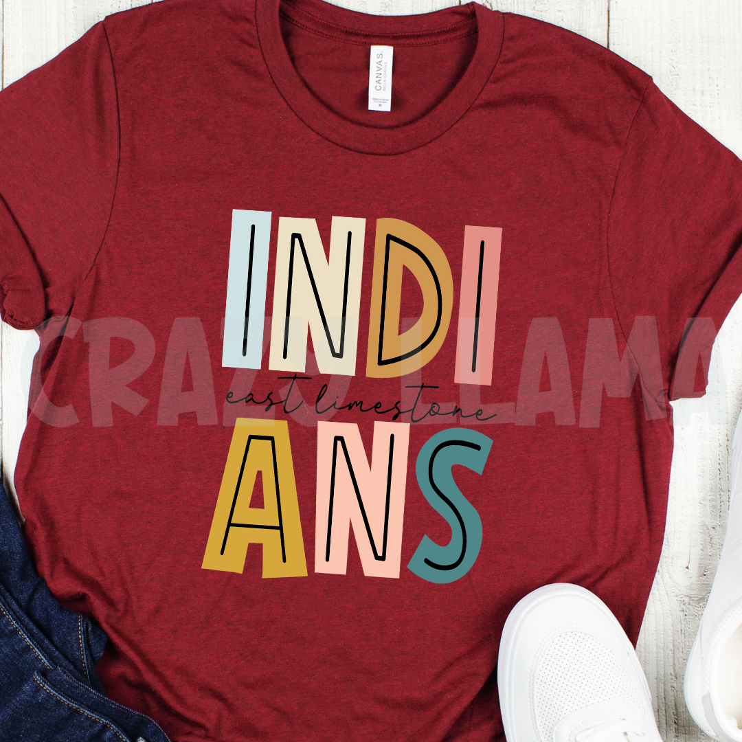 Indians Retro Block Tee