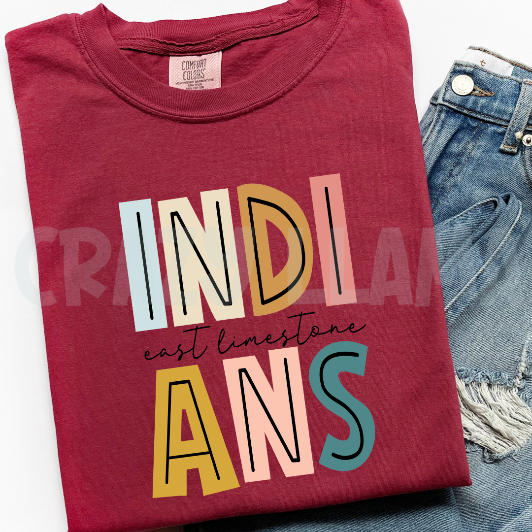 Indians Retro Block Tee
