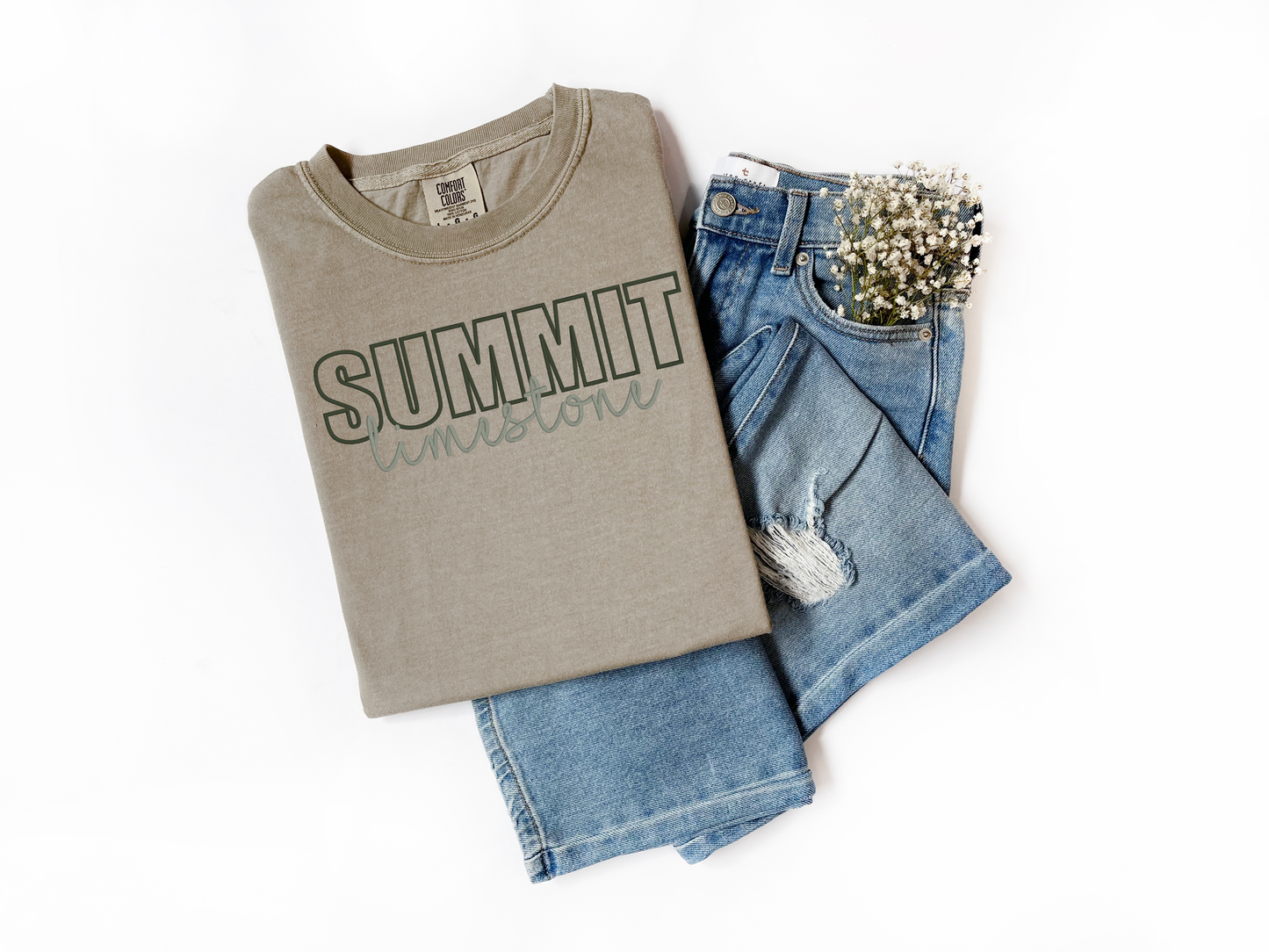 Summit Limestone Nations Team Embroidered Tee