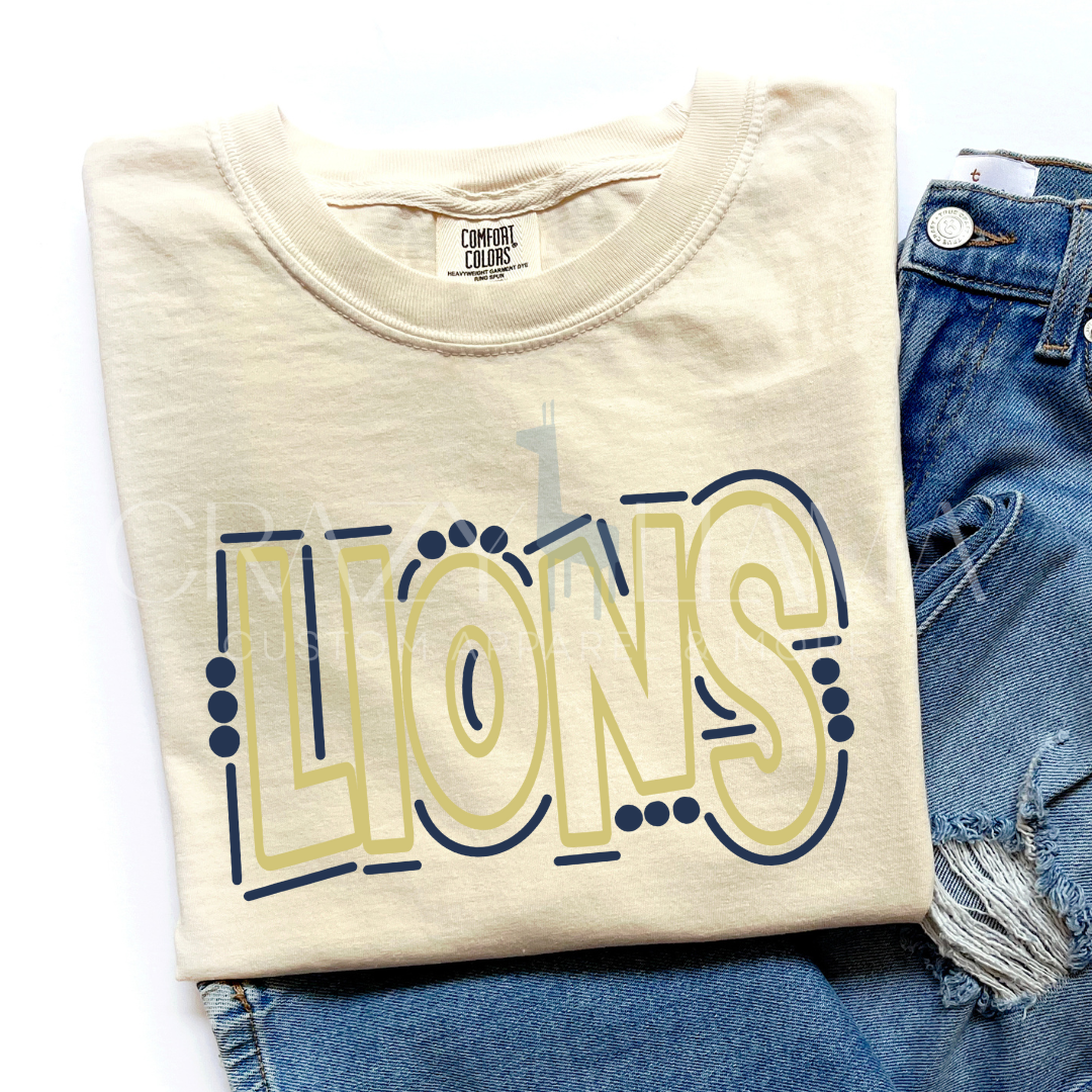 Lions Bubble Text