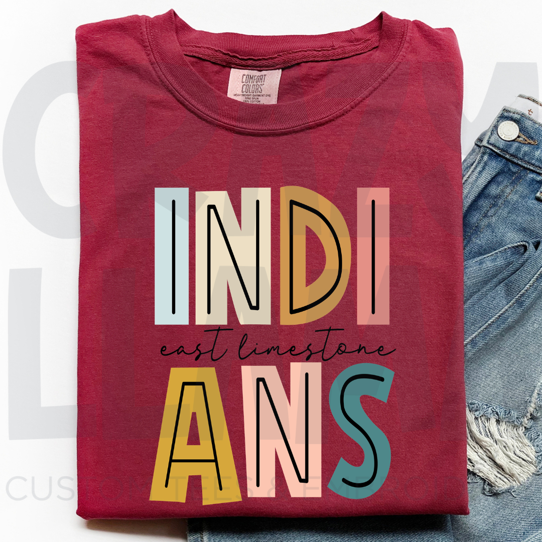 Indians Retro Block Tee