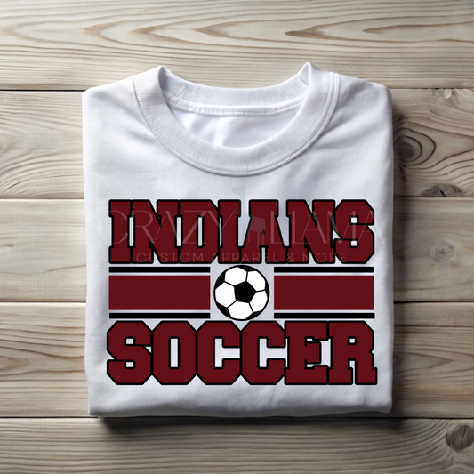 Indians Soccer Varsity Text