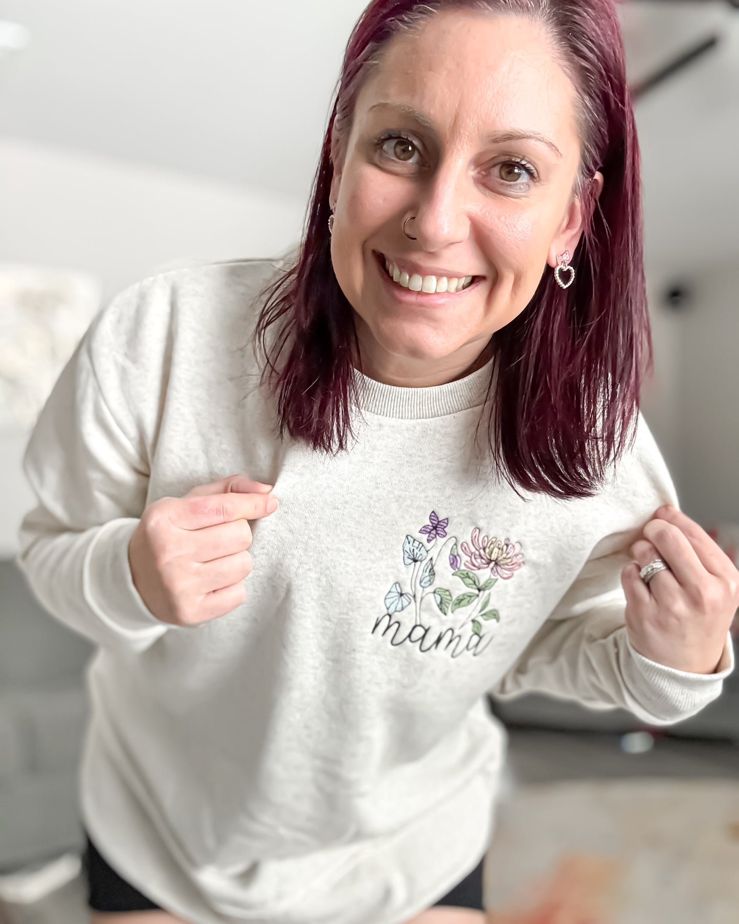 Birth Flower Mama Sweater - Deposit only (Please read description)