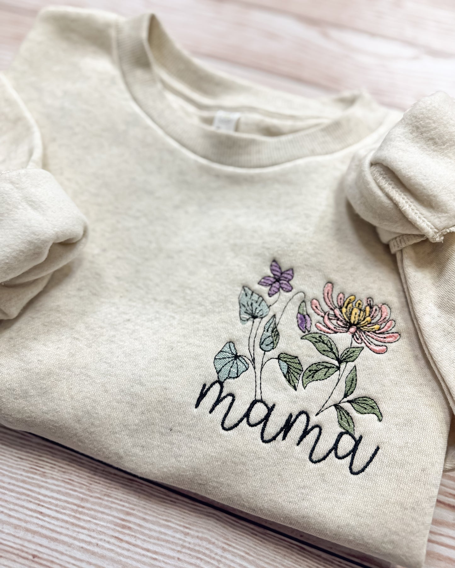 Birth Flower Mama Sweater - Deposit only (Please read description)