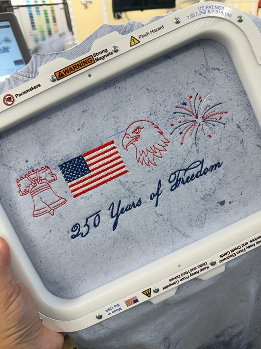 250 Years of Freedom Embroidered Tee