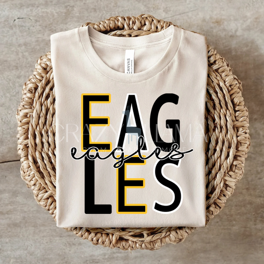 Eagles Outlined Letters