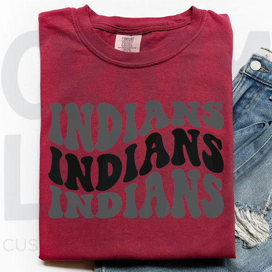 Groovy Stack Indians Tee