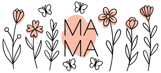 Mama Floral Glass Tumber (Peach)