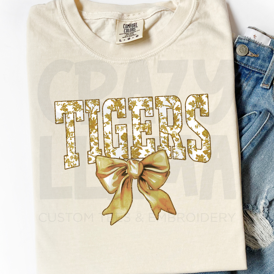 Tigers Floral Bow