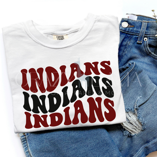 Groovy Stacked Indians Text
